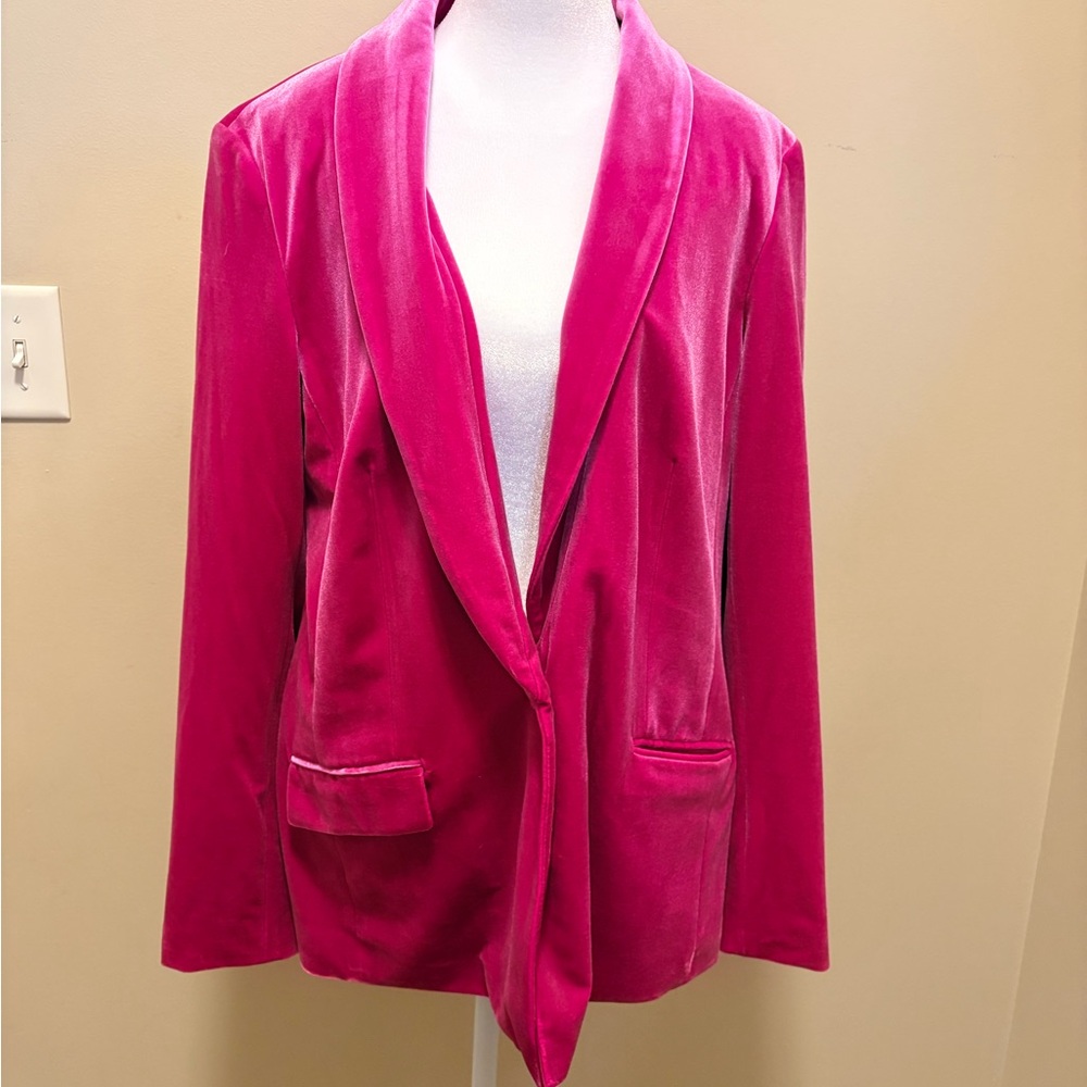 INC International Concepts (hot pink) Fuchsia Velvet Blazer